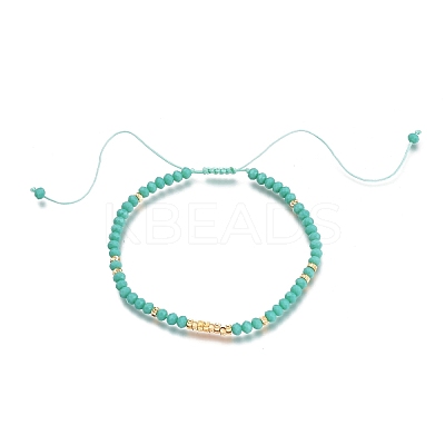 Adjustable Nylon Thread Braided Bead Bracelets BJEW-JB05528-03-1