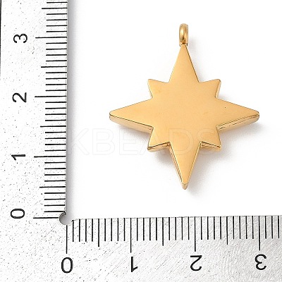 304 Stainless Steel with Rhinestone Pendants LS-STAS-Z120-02B-G-1
