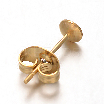 Ion Plating(IP) 304 Stainless Steel Stud Earring Findings STAS-F075-40-1
