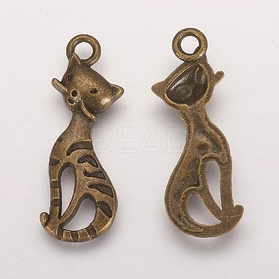 Tibetan Style Alloy Kitten Pendants LS-X-PALLOY-2703-AB-FF-1