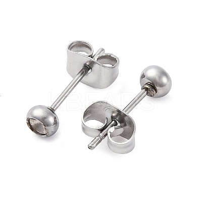 304 Stainless Steel Stud Earring Findings LS-STAS-V003-09P-01-1
