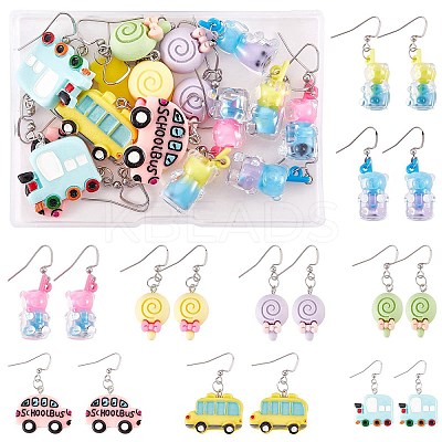 DIY Cartoon Earring Making Kit DIY-SZ0009-03-1