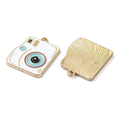 Rack Plating Alloy Enamel Pendants PALLOY-F308-10G-01-1