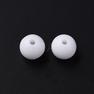 Opaque Acrylic Beads X-MACR-S370-C10mm-01-1