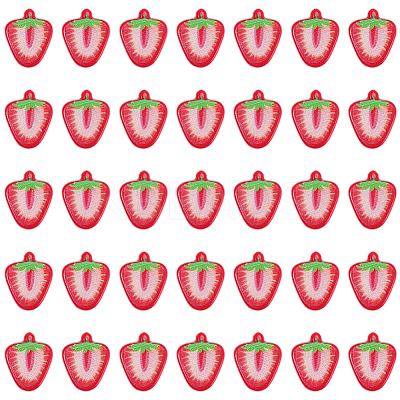 50Pcs Printed Opaque Acrylic Beads OACR-PA0001-79-1