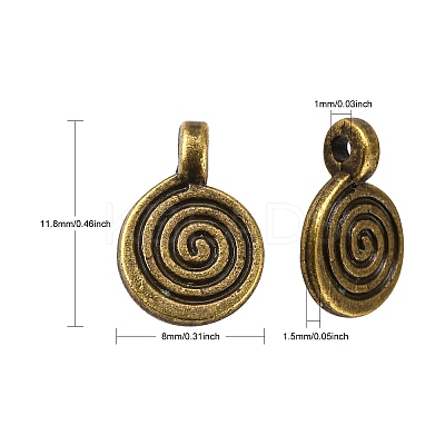 Tibetan Style Alloy Charms LS-MLF0339Y-1