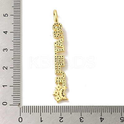 Brass Micro Pave Cubic Zirconia Pendants KK-Z042-19G-01-1