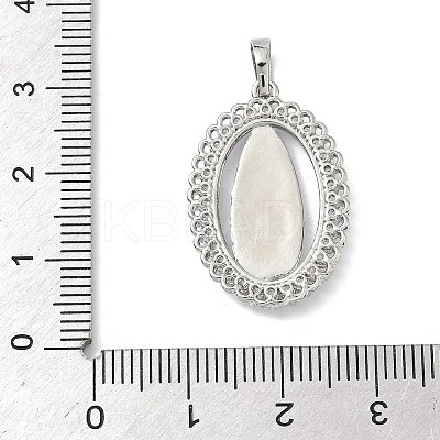Brass Micro Pave Clear Cubic Zirconia Pendants KK-G548-16P-1