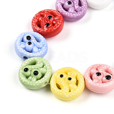Handmade Porcelain Bead Strands PORC-N011-01E-1