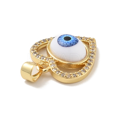 Brass Micro Pave Cubic Zirconia Pendants KK-B059-43G-1
