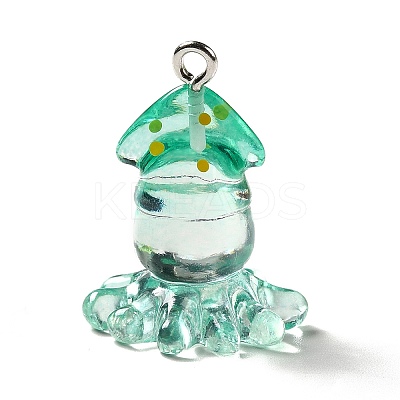 Marine Series Transparent Resin Pendants RESI-E031-02P-03-1