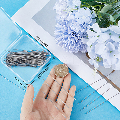 220Pcs 304 Stainless Steel Flat Head Pins STAS-CN0001-64-1