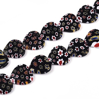 Handmade Millefiori Glass Beads Strands LAMP-T021-29-1