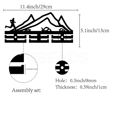 Acrylic Medal Holder HJEW-WH20007-012-1