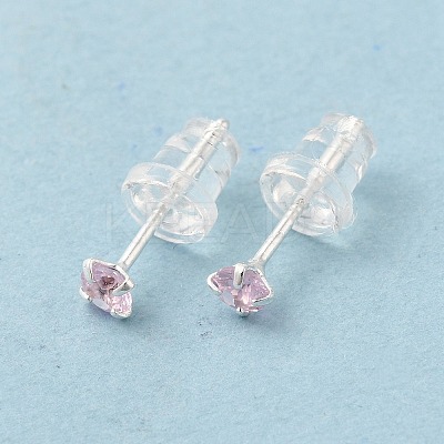 Cubic Zirconia Diamond Stud Earrings LS-STER-M105-01A-S-1