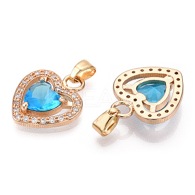 Faceted Glass Charms GLAA-S193-033-1