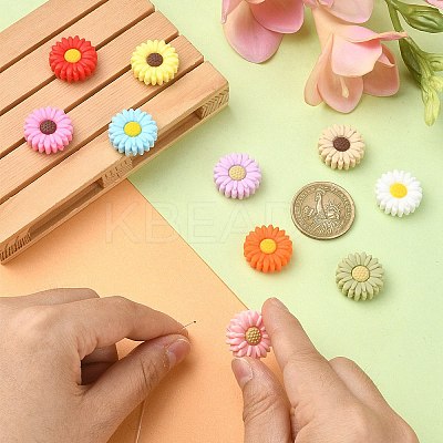 10Pcs 10 Colors Food Grade Eco-Friendly Silicone Focal Beads SIL-YW0001-19-1