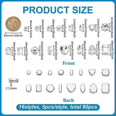 Sew on Rhinestone GLAA-FG0001-25B-1