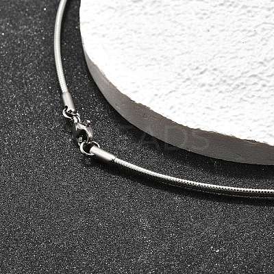 Non-Tarnish Casual Style 304 Stainless Steel Choker Necklaces X-STAS-O037-02P-1