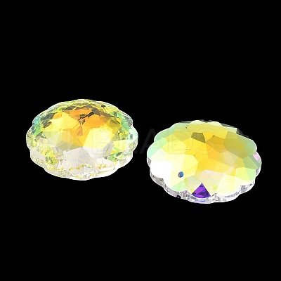 Electroplate Glass Charms EGLA-M028-02B-1
