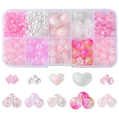 DIY Round Acrylic Beads Jewelry Making Findings Kits DIY-FS0007-05-1