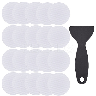 Flat Round PEVA Bathtub Non-Slip Stickers AJEW-CN0003-85B-1