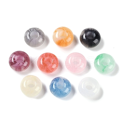 Two Tone Resin European Beads RESI-F055-09-1