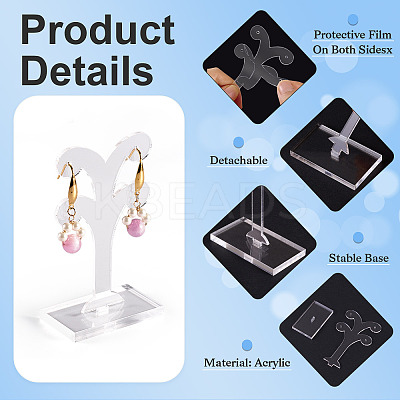 1 Set Acrylic Earring Display Tower Set EDIS-TA0001-003C-1