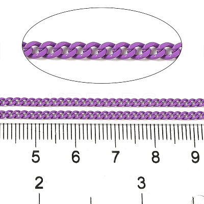 Spray Painted 304 Stainless Steel Curb Chains STAS-B067-05A-11-1