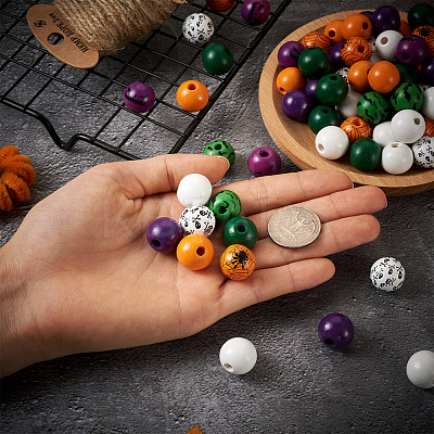 DIY Halloween Wooden Ornaments Making Kits DIY-CD0001-42-1