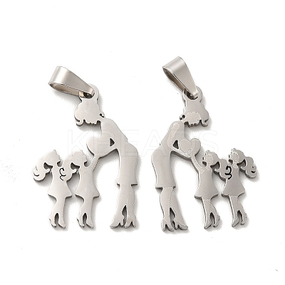 Non-Tarnish Mother's Day/Teachers' Day 201 Stainless Steel Pendants STAS-K251-014-1