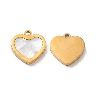 Ion Plating(IP) 304 Stainless Steel Heart Charms LS-STAS-A080-12G-1