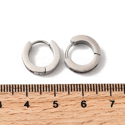 304 Stainless Steel Hoop Earrings EJEW-L302-02P-02-1