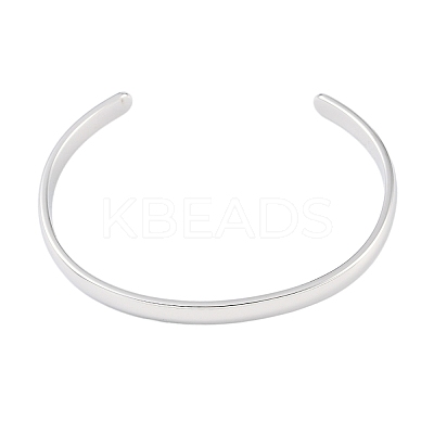 Non-Tarnish 304 Stainless Steel Open Cuff Plain Bangles BJEW-H591-01P-01-1