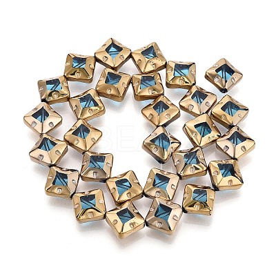 Electroplate Glass Beads Strands EGLA-T021-24D-1