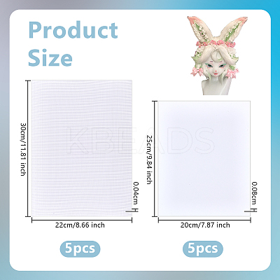 10Pcs 2 Styles PVC Plastic Sheets AJEW-OC0005-73A-1
