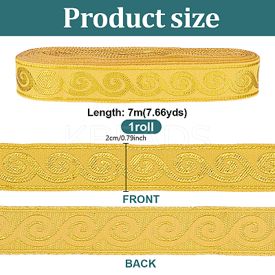 Ethnic Style Polyester Ribbons OCOR-WH0082-545M-1