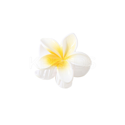 Flower Shape Plastic Claw Hair Clips PW-WG43056-08-1