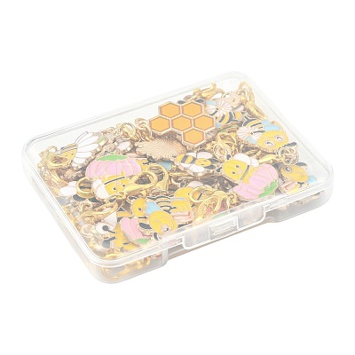 40Pcs 10 Style Alloy Enamel Pendant Decorations HJEW-FS00064-1