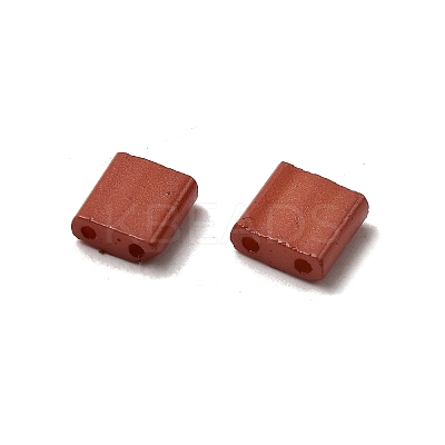 2-Hole Baking Paint Glass Seed Beads SEED-S023-17C-38-1