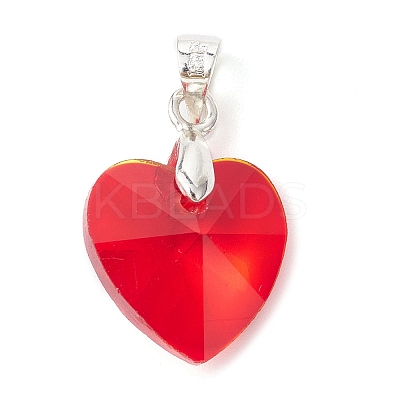 Mixed Color Glass Pendants PALLOY-JF02423-01-1