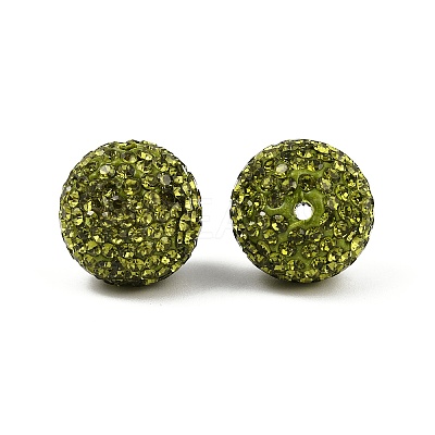 Grade A Rhinestone Pave Disco Ball Beads RB-Q105-3-1