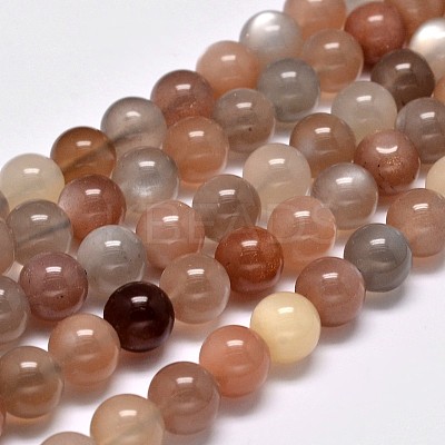 Grade AA Natural Multi-Moonstone Bead Strands G-M296-01-10mm-1