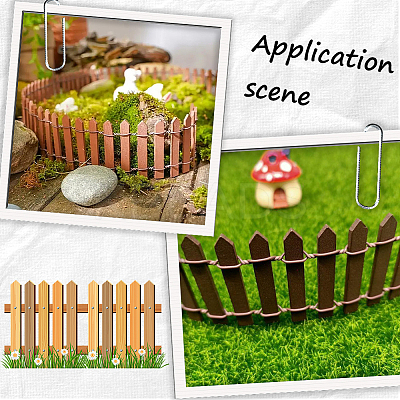1Pc Wood Fence Ornaments AJEW-SP0003-86-1