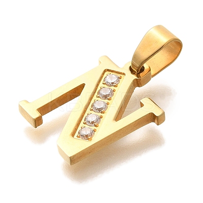 Ion Plating(IP) 304 Stainless Steel Rhinestone Pendants STAS-U035-01G-N-1