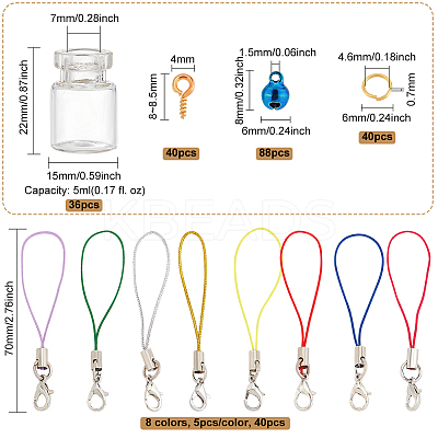 DIY Wish Bottle Pendant Decoration Making Kit DIY-BC0006-59-1