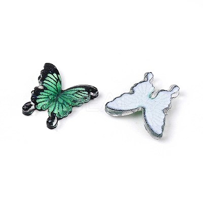 Butterfly Theme Printed Transparent Resin Cabochons CRES-T025-23-1