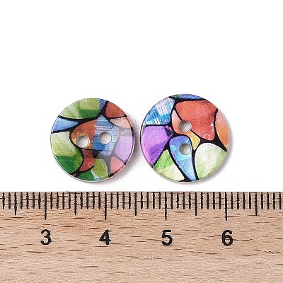 2-Hole Freshwater Shell Buttons SHEL-A004-01G-1