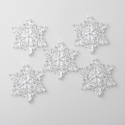 Transparent Acrylic Connector Charms TACR-WH0001-74C-1