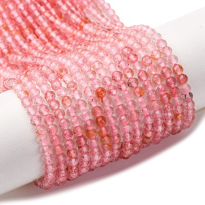 Natural Strawberry Quartz Beads Strands G-C226-B04-3mm-1